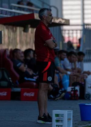 11 08 2024, xhfmx, Fußball Regionalliga Suedwest, FSV Mainz 05 U23 FC 08 Homburg emspor, Danny Schwarz Trainer FC 08 Homburg DFL DFB REGULATIONS PROHIBIT ANY USE OF PHOTOGRAPHS as IMAGE SEQUENCES and or QUASI VIDEO Mainz