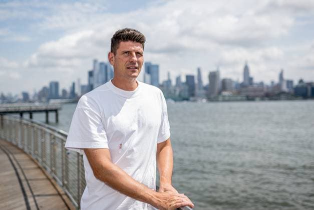 Mario Gomez Technical Director Red Bull Soccer International at Hotel W Hoboken in New Jersey Departure RB Leipzig for training camp in the USA on July 31, 2024 New York City US Tour RB Leipzig Mario Gomez