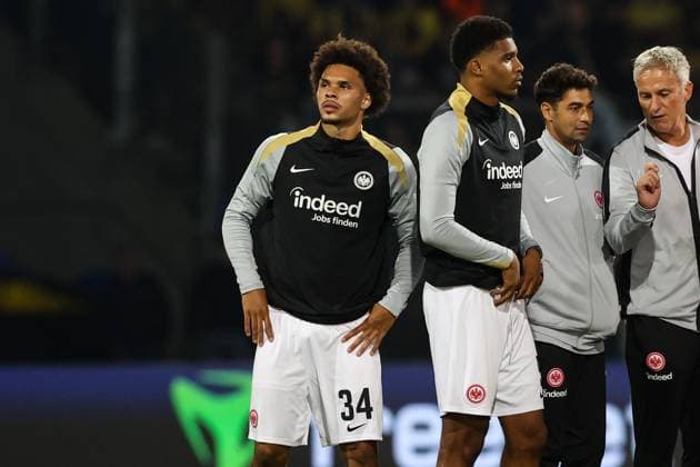 Nnamdi Collins Eintracht Frankfurt,34 1 Main Round DFB Cup Season 2024 2025 Eintracht Braunschweig vs Eintracht Frankfurt at Eintracht Stadion in Braunschweig Soccer,Man,Men,Germany,19 08 2024