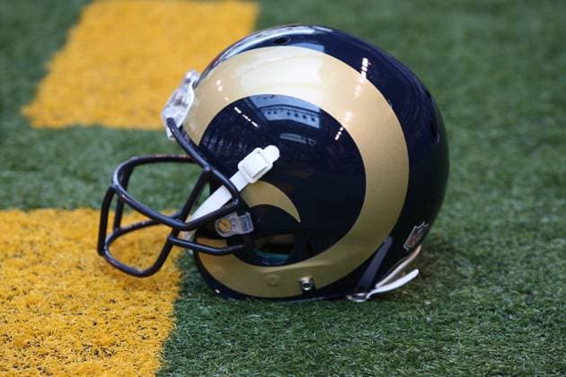NFL, American Football Herren, USA 2012: Rams vs Colts AUG 12 August 12, 2012: St. Louis Rams helmet during an NFL game between the St. Louis Rams and the Indianapolis Colts at Lucas Oil Stadium in Indianapolis, IN.(Credit Image: Pat Lovell Cal Media) Indianapolis Indiana United States EDITORIAL USE ONLY Copyright: xx ZUMA-20120812_zaf_c04_060.jpg PatxLovellx csmphoto628218