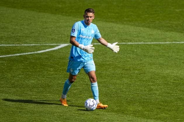 Eredivisie: Sparta Rotterdam v Feyenoord Rotterdam - Feyenoord keeper Timon Wellenreuther during the third match of the Eredivisie season 2024 2025. The match is set between Sparta Rotterdam and Feyenoord at Het Kasteel on 25 August 2024 in Rotterdam, The Netherlands. Copyright: xTomxBodex