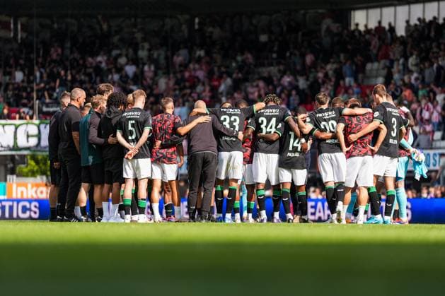 Eredivisie: Sparta Rotterdam v Feyenoord Rotterdam - Players of Feyenoord during the third match of the Eredivisie season 2024 2025. The match is set between Sparta Rotterdam and Feyenoord at Het Kasteel on 25 August 2024 in Rotterdam, The Netherlands. Copyright: xYannickxVerhoevenx