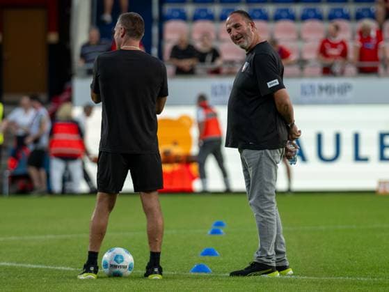 Dieter Jarosch FC Heidenheim, Co Coach , Frank Schmidt FC Heidenheim, Head Coach , GER, FC Heidenheim vs BK Haecken, Football, UEFA Conference League, Playoff second leg, Season 2024 2025, 29 08 2024, Eibner Pressefoto Sascha Walther GER, FC Heidenheim vs BK Haecken, Football, UEFA Conference League, Playoff second leg, Season 2024 2025, 29 08 2024 Heidenheim Copyright: xEibner-Pressefotox EP_EER