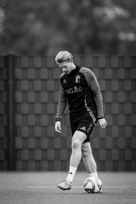Belgium s Kevin De Bruyne pictured during a training session of the Belgian national soccer team Red Devils, at the Royal Belgian Football Association s training center, in Tubize, Tuesday 03 September 2024. The Red Devils are playing against Israel on Friday, for the Uefa Nations League 2025. BRUNOxFAHY  x99645882x