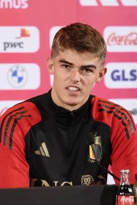 Belgium s Charles De Ketelaere pictured during a press conference, PK, Pressekonferenz of the Belgian national soccer team Red Devils, at the Royal Belgian Football Association s training center, in Tubize, Tuesday 03 September 2024. The Red Devils are playing against Israel on Friday, for the Uefa Nations League 2025. BRUNOxFAHY x99649546x