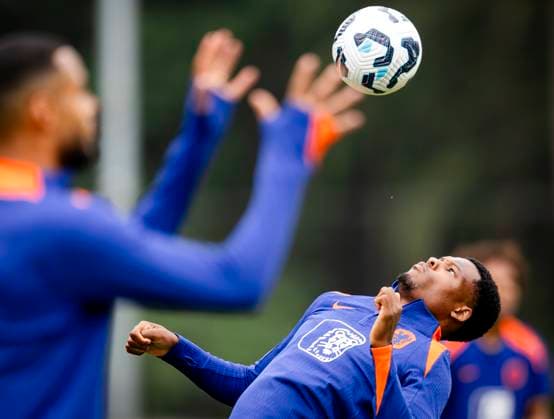ZEIST - Denzel Dumfries during a training session of the Dutch national team, Nationalteam at the KNVB Campus on September 3, 2024 in Zeist, Netherlands. The Dutch national team is preparing for the UEFA Nations League match against Bosnia and Herzegovina. ANP SEM VAN DER WAL UEFA Nations League 2024 25 xVIxANPxSportx xxANPxIVx 507548444 originalFilename: 507548444
