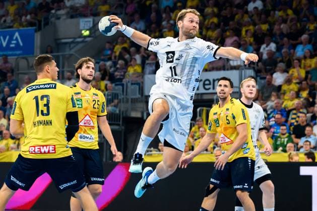 Mannheim, September 05, 2024 HBL 24 25 Rhein Neckar Loewen vs THW Kiel Petter Overby THW Kiel Mannheim SAP Arena Baden Württemberg Germany