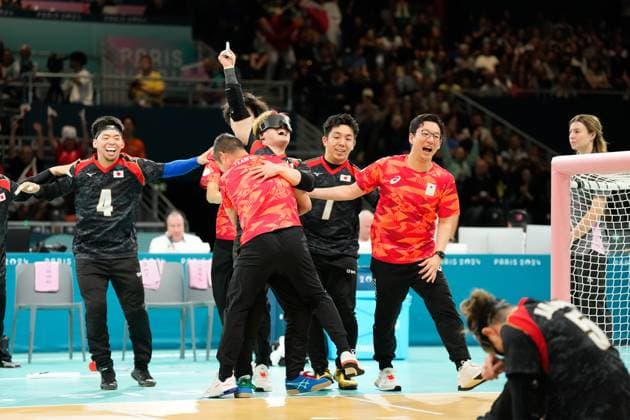 Japan team group, Mannschaftsbild, Totale SEPTEMBER 5, 2024 - Goalball : Mens Final Match between Ukraine 3-4 Japan at South Paris Arena during the Paris 2024 Paralympic Games in Paris, France. Noxthirdxpartyxsales  (265524554)
