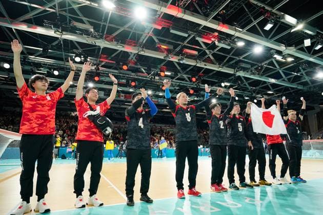 Japan team group, Mannschaftsbild, Totale SEPTEMBER 5, 2024 - Goalball : Mens Final Match between Ukraine 3-4 Japan at South Paris Arena during the Paris 2024 Paralympic Games in Paris, France. Noxthirdxpartyxsales  (265524611)