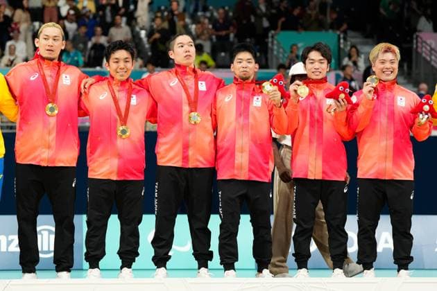 Japan team group, Mannschaftsbild, Totale SEPTEMBER 5, 2024 - Goalball : Mens Medal Ceremony at South Paris Arena during the Paris 2024 Paralympic Games in Paris, France. Noxthirdxpartyxsales  (265524473)