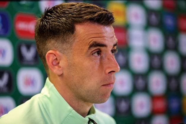 Republic of Ireland press conference, PK, Pressekonferenz Aviva Stadium, Dublin 6 9 2024 SÃ SÃ amus Coleman 6 9 2024  Copyright: x INPHO RyanxByrnex RB1_1139
