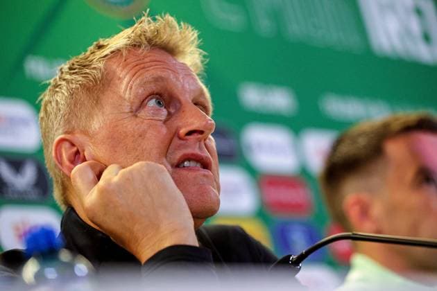 Republic of Ireland press conference, PK, Pressekonferenz Aviva Stadium, Dublin 6 9 2024 Manager Heimir Hallgrimsson Heimir Hallgrimsson 6 9 2024  Copyright: x INPHO RyanxByrnex RB1_1228
