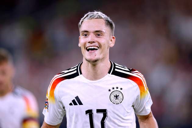 WIRTZ Florian Team Germany cheers after his goal for the 3 0 UEFA Nations League 2025 match Germany Hungary 5 0 on 07 09 2024 in Duesseldorf DFL REGULATIONS PROHIBIT ANY USE OF PHOTOGRAPHS as IMAGE SEQUENCES and or QUASI VIDEO Copyright: xLacixPerenyix