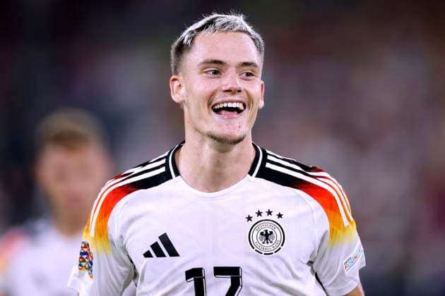 WIRTZ Florian Team Germany cheers after his goal for the 3 0 UEFA Nations League 2025 match Germany Hungary 5 0 on 07 09 2024 in Duesseldorf DFL REGULATIONS PROHIBIT ANY USE OF PHOTOGRAPHS as IMAGE SEQUENCES and or QUASI VIDEO Copyright: xLacixPerenyix