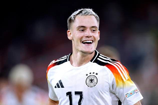 WIRTZ Florian Team Germany cheers after his goal for the 3 0 UEFA Nations League 2025 match Germany Hungary 5 0 on 07 09 2024 in Duesseldorf DFL REGULATIONS PROHIBIT ANY USE OF PHOTOGRAPHS as IMAGE SEQUENCES and or QUASI VIDEO Copyright: xLacixPerenyix