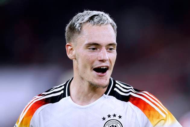 WIRTZ Florian Team Germany cheers after his goal for the 3 0 UEFA Nations League 2025 match Germany Hungary 5 0 on 07 09 2024 in Duesseldorf DFL REGULATIONS PROHIBIT ANY USE OF PHOTOGRAPHS as IMAGE SEQUENCES and or QUASI VIDEO Copyright: xLacixPerenyix