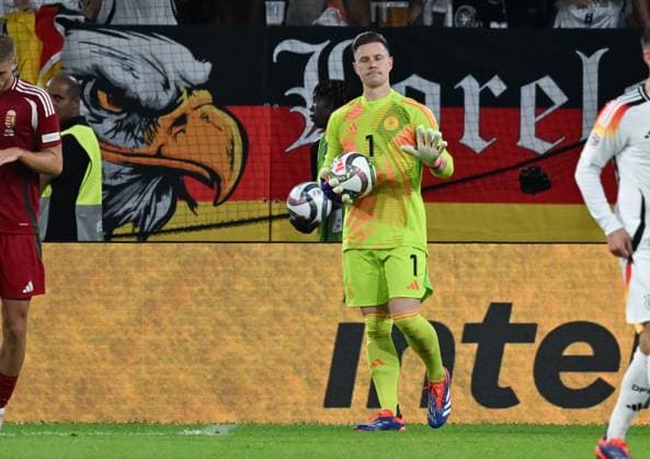07 09 2024, xsltx, Football UEFA Nations League 2024, Germany Hungary emspor, v l Calm Hand Marc AndrÃ ter Stegen German National Team DFL DFB REGULATIONS PROHIBIT ANY USE OF PHOTOGRAPHS as IMAGE SEQUENCES and or QUASI VIDEO