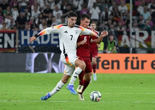 07 09 2024, xsltx, Football UEFA Nations League 2024, Germany Hungary emspor, v l Kai Havertz German National Team , Willi Orban National Team Hungary DFL DFB REGULATIONS PROHIBIT ANY USE OF PHOTOGRAPHS as IMAGE SEQUENCES and or QUASI VIDEO