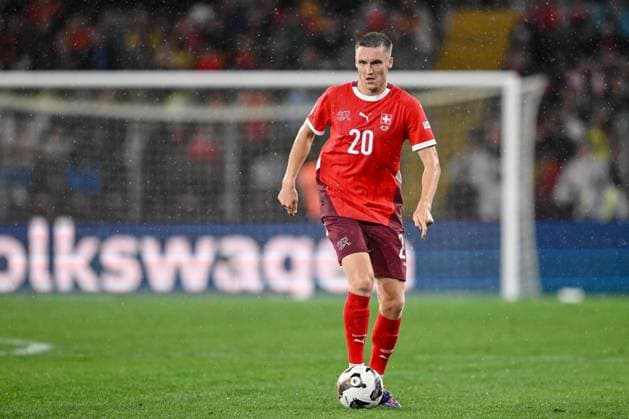 Michel Aebischer Switzerland controls the ball during the UEFA Nations League 2024 2025 League A Group 4 match between Switzerland and Spain at Stade de Geneve on September 8, 2024 in Geneva, Switzerland Defodi 541 SFVESP240908 112 Defodi-541