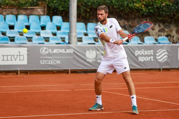 SZCZECIN, 11.09.2024 TURNIEJ TENISA ZIEMNEGO ATP, Tennis Herren CHALLENGER INVEST IN SZCZECIN OPEN 2024 NZ MICHAEL VRBENSKY FOT. KRZYSZTOF CICHOMSKI NEWSPIX.PL --- Newspix.pl  240911KCI009