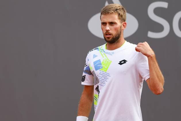SZCZECIN, 11.09.2024 TURNIEJ TENISA ZIEMNEGO ATP, Tennis Herren CHALLENGER INVEST IN SZCZECIN OPEN 2024 NZ MICHAEL VRBENSKY FOT. KRZYSZTOF CICHOMSKI NEWSPIX.PL --- Newspix.pl  240911KCI014