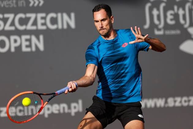 SZCZECIN, 11.09.2024 TURNIEJ TENISA ZIEMNEGO ATP, Tennis Herren CHALLENGER INVEST IN SZCZECIN OPEN 2024 NZ GIANLUCA MAGER FOT. KRZYSZTOF CICHOMSKI NEWSPIX.PL --- Newspix.pl  240911KCI030