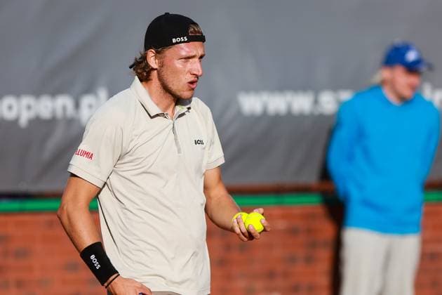 SZCZECIN, 11.09.2024 TURNIEJ TENISA ZIEMNEGO ATP, Tennis Herren CHALLENGER INVEST IN SZCZECIN OPEN 2024 NZ JACOPO BERRETTINI FOT. KRZYSZTOF CICHOMSKI NEWSPIX.PL --- Newspix.pl  240911KCI036