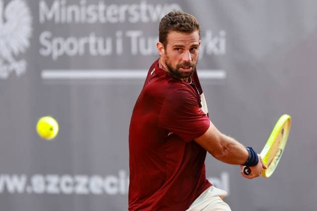 SZCZECIN, 11.09.2024 TURNIEJ TENISA ZIEMNEGO ATP, Tennis Herren CHALLENGER INVEST IN SZCZECIN OPEN 2024 NZ STEFANO NAPOLITANO FOT. KRZYSZTOF CICHOMSKI NEWSPIX.PL --- Newspix.pl  240911KCI039