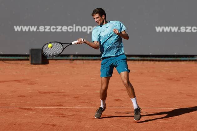 SZCZECIN, 14.09.2024 TURNIEJ TENISA ZIEMNEGO ATP, Tennis Herren CHALLENGER INVEST IN SZCZECIN OPEN 2024 NZ VIT KOPRIVA FOT. KRZYSZTOF CICHOMSKI NEWSPIX.PL --- Newspix.pl POLAND OUT!  240914KCI005