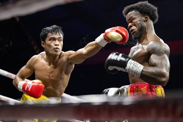 14 09 2024, Gümlingen, Mobiliar Arena, Championship Boxing Saturday, Chris Mouafo against Jonniel Laurente Gümlingen Mobiliar Arena Bern Switzerland Copyright: xJustPictures.ch KjetilxWaberx jp-en-KjWa-SF_240914_19345