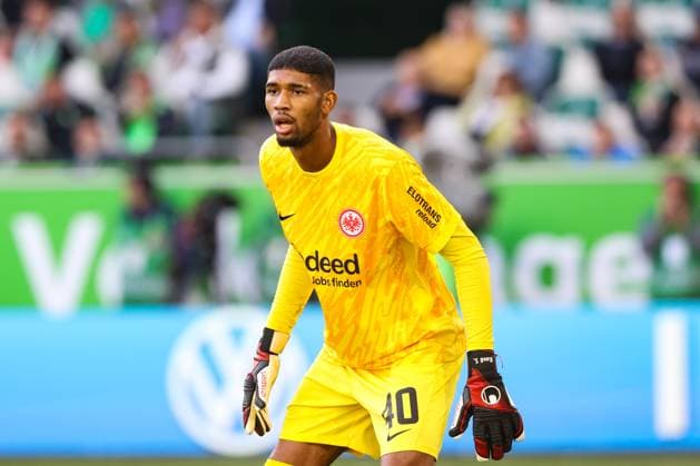 Goalkeeper Kaua Santos Eintracht Frankfurt,40 1 Soccer Bundesliga Season 2024 2025 Point Match VfL Wolfsburg vs Eintracht Frankfurt at the Volkswagen Arena in Wolfsburg Single Image,Action,Soccer,Germany,Man,Men,14 09 2024