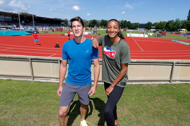 Athletics: Hypomeeting Gotzis 2018 GOTZIS, AUSTRIA - MAY 25 : Thomas Van Der Plaetsen and Nafissatou Thiam of Belgium pictured one day prior the Hypo meeting Gotzis 2018 at the Mosle stadion on May 25, 2018 in Gotzis, Austria, 25 05 18 Gotzis Austria  Copyright: xJanxDexMeuleneirx 10716333-002