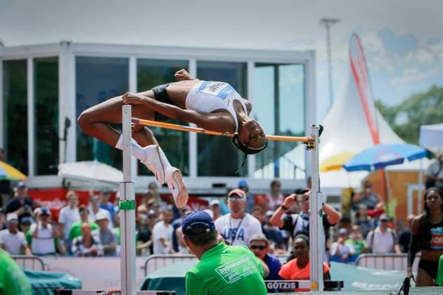 Athletics: Hypomeeting Gotzis 2018 GOTZIS, AUSTRIA - MAY 26 : Nafissatou Thiam of Belgium pictured at the Hypo meeting Gotzis 2018 during the 100 metres hurdles at the Mosle stadion on May 26, 2018 in Gotzis, Austria, 26 05 18 Gotzis Austria  Copyright: xJanxDexMeuleneirx 10716333-118
