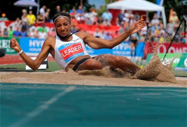 Athletics: Hypomeeting Gotzis 2018 Gotzis, Austria - May 27 : Nafissatou Thiam of Belgium pictured at the Hypo meeting Gotzis 2018 during the long jump at the Mosle stadion on May 27, 2018 in Gotzis, Austria, 27 05 2018 Gotzis Austria  Copyright: xJanxDexMeuleneirx 10716333-175