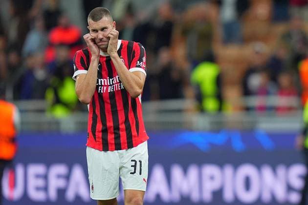 AC Milan s Strahinja Pavlovic during the Uefa Champions League soccer match between Milan and Liverpool at the San Siro Stadium in Milan, north Italy -Tuesday , September 17 2024. - Soccer .  Copyright: xSpada LaPressex