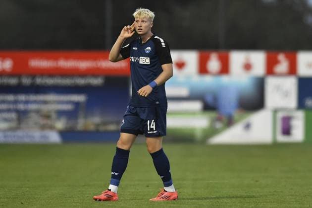 Türkspor Dortmund 2000 SC Paderborn U23 FOR EDITORIAL PURPOSES ONLY EDITORIAL USE ONLY p Soccer Regionalliga West 8 GAME DAY Türkspor Dortmund 2000 SC Paderborn U23 on 20 09 24 at the IMS Arena in Velbert Anton Bäuerle SC Paderborn U23 Germany Nordrhein Westfalen Velbert Copyright ThorstenxTillmann Copyright: ThorstenxTillmann doc7x9oe8d4s93182s83va ,EDITORIAL USE ONLY Copyright: ThorstenxTillmann