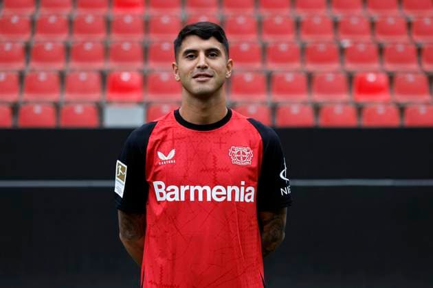 Leverkusen, Germany, Germany 1 Soccer Bundesliga, portrait appointment on 25 09 2024 in the Bay Arena in Leverkusen Exequiel PALACIOS Bayer 04 Leverkusen 1 BL, portrait appointment 2024 2025, Photo Norbert Schmidt, Duesseldorf