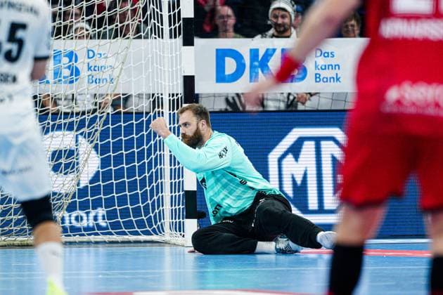 Cheers after Andreas Wolffs save THW Kiel, 33 GER, THW Kiel vs MT Melsungen, Handball, Bundesliga, Matchday, 4, Season 2024 2025, 26 09 2024 GER, THW Kiel vs MT Melsungen, Handball, Bundesliga, Matchday, 4, Season 2024 2025, 26 09 2024 Kiel Copyright: xEibner-Pressefoto MarcelxvonxFehrnx EP_MFN