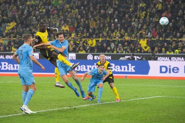 Serhou GUIRASSY DO scores the goal for 1 2, Football 1 Bundesliga, Matchday 5, Borussia Dortmund DO VfL Bochum BO 4 2 on 27 09 2024 in Dortmund Germany DFL regulations prohibit any use of photographs as image sequences and or quasi video Â