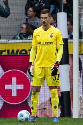 Moritz Nicolas Borussia Moenchengladbach, 33 Moenchengladbach, Football 1 Bundesliga 5 Matchday, Matchday 5, Borussia Moenchengladbach 1 FC Union Berlin, 28 09 2024, Borussia Park, Moenchengladbach DFL regulations prohibit any use of photographs as image sequences and or quasi video Â