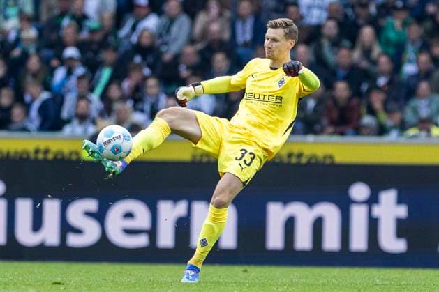 Moritz Nicolas Borussia Moenchengladbach, 33 Moenchengladbach, Football 1 Bundesliga 5 Matchday, Matchday 5, Borussia Moenchengladbach 1 FC Union Berlin, 28 09 2024, Borussia Park, Moenchengladbach DFL regulations prohibit any use of photographs as image sequences and or quasi video Â
