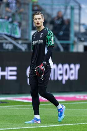 Moritz Nicolas Borussia Moenchengladbach, 33 Moenchengladbach, Football 1 Bundesliga 5 Matchday, Matchday 5, Borussia Moenchengladbach 1 FC Union Berlin, 28 09 2024, Borussia Park, Moenchengladbach DFL regulations prohibit any use of photographs as image sequences and or quasi video Â