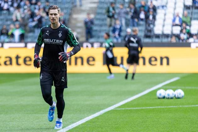 Moritz Nicolas Borussia Moenchengladbach, 33 Moenchengladbach, Football 1 Bundesliga 5 Matchday, Matchday 5, Borussia Moenchengladbach 1 FC Union Berlin, 28 09 2024, Borussia Park, Moenchengladbach DFL regulations prohibit any use of photographs as image sequences and or quasi video Â