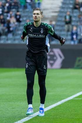 Moritz Nicolas Borussia Moenchengladbach, 33 Moenchengladbach, Football 1 Bundesliga 5 Matchday, Matchday 5, Borussia Moenchengladbach 1 FC Union Berlin, 28 09 2024, Borussia Park, Moenchengladbach DFL regulations prohibit any use of photographs as image sequences and or quasi video Â