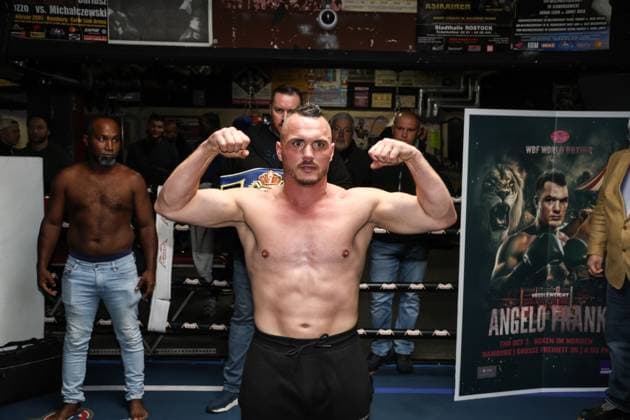 Boxing Boxing in the North, Libra, Hamburg, 02 10 2024 WBF World Championship Angelo Europa Frank GER Oelfen Padilla COL