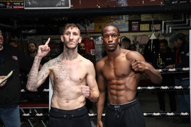 Boxing Boxing in the North, Waage, Hamburg, 02 10 2024 Kevin Boakye GER Florian Wildenhof GER