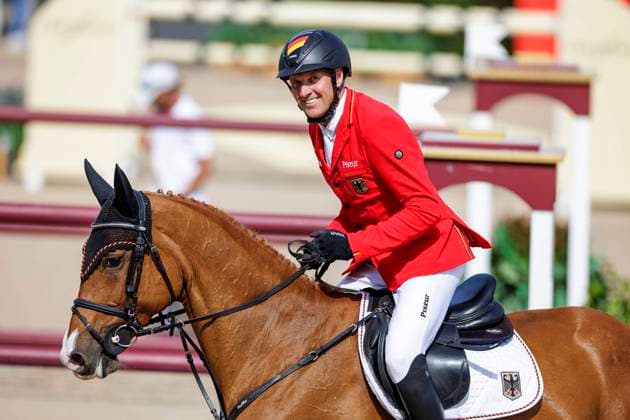 BARCELONA CSIO Longines FEI Jumping Nations Cupâ ¢ Final 2024, BARCELONA CSIO Longines FEI Jumping Nations Cupâ ¢ Final 2024 THIEME Andre GER , DSP Chakaria Longines League of Nations Final Int team jumping competition 1 60 m Round 1 Barcelona, Real Club de Polo 06 October 2024