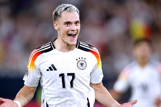 WIRTZ Florian Team Germany cheers after his goal for the 3 0 UEFA Nations League 2025 match Germany Hungary 5 0 on 07 09 2024 in Duesseldorf DFL REGULATIONS PROHIBIT ANY USE OF PHOTOGRAPHS as IMAGE SEQUENCES and or QUASI VIDEO Copyright: xLacixPerenyix