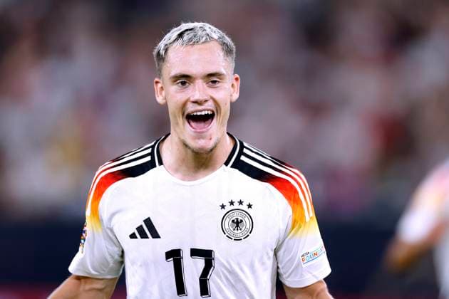 WIRTZ Florian Team Germany cheers after his goal for the 3 0 UEFA Nations League 2025 match Germany Hungary 5 0 on 07 09 2024 in Duesseldorf DFL REGULATIONS PROHIBIT ANY USE OF PHOTOGRAPHS as IMAGE SEQUENCES and or QUASI VIDEO Copyright: xLacixPerenyix