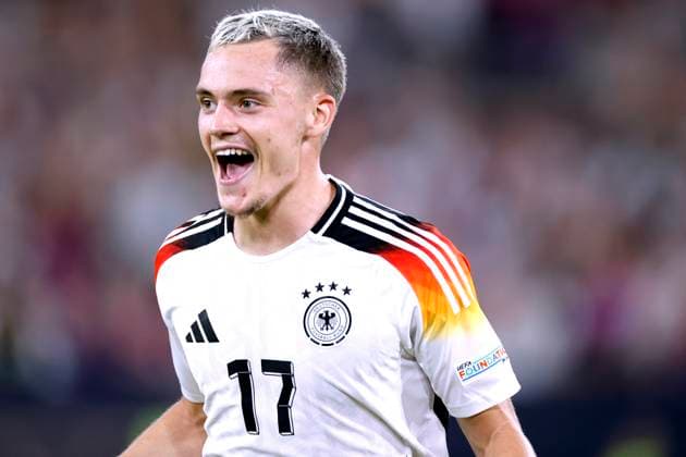 WIRTZ Florian Team Germany cheers after his goal for the 3 0 UEFA Nations League 2025 match Germany Hungary 5 0 on 07 09 2024 in Duesseldorf DFL REGULATIONS PROHIBIT ANY USE OF PHOTOGRAPHS as IMAGE SEQUENCES and or QUASI VIDEO Copyright: xLacixPerenyix
